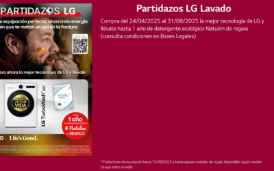 Llévate 1 año de detergente Natulim por la compra de tecnología de lavado LG