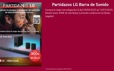 Compra una barra de sonido LG y llévate hasta 300 € de reembolso