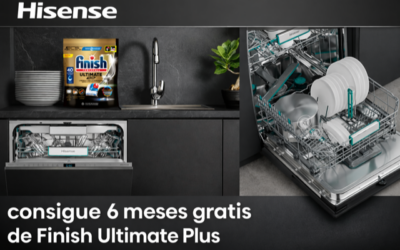 Llévate 6 meses gratis de Finish con tu lavavajillas Hisense