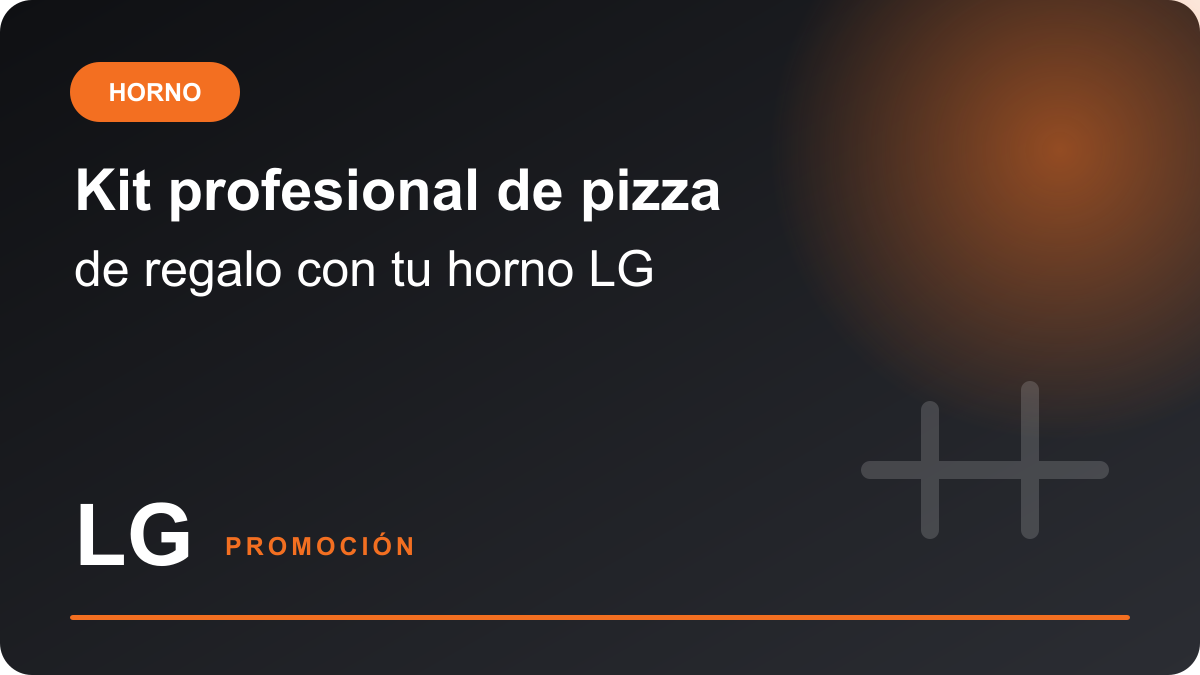 Kit profesional de pizza de regalo con tu horno LG