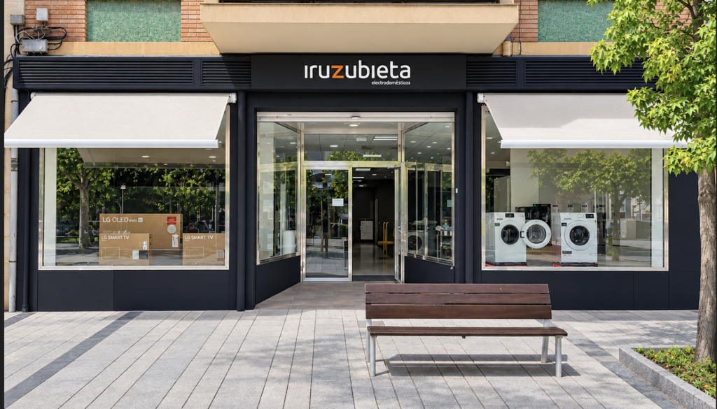 Fachada de Electrodomésticos Iruzubieta en Paseo Mercadal 43, Calahorra